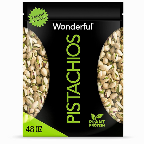Wonderful Pistachios 3lbs (48oz) Roasted & Salted Nuts