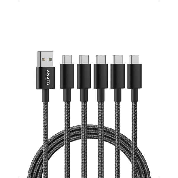 5-Pack Anker 6' USB A To USB C Nylon Charging Cables (USB 2.0)
