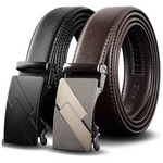 2-Pack Men's Leather Ratchet Adjustable Click Belts (Various)