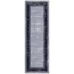 Ottomanson Machine Washable Rubberback Bordered 2' x 5' Runner Rug