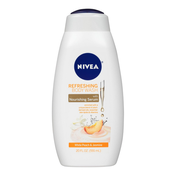NIVEA White Peach And Jasmine Body Wash With Nourishing Serum (20 Fl Oz)