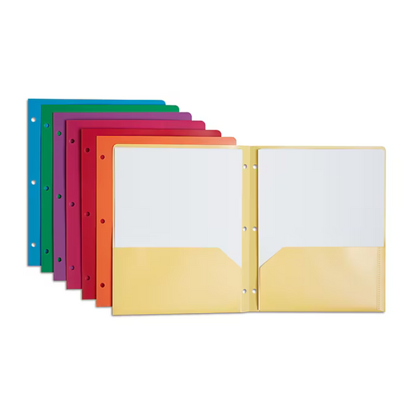 Staples Poly 2-Pocket School Folder