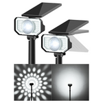 2 Pack LED Waterproof Solar Spot Lights