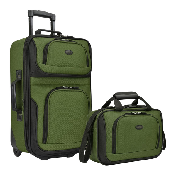 2-Piece U.S. Traveler Rio Rugged Fabric Expandable Carry-On Luggage Set