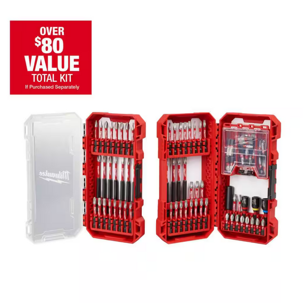 100-Piece Milwaukee Shockwave Impact-Duty Alloy Steel Screw Driver Bit Set