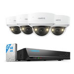4-Piece Reolink Wired 4K UHD PoE Security Surveillance Camera System