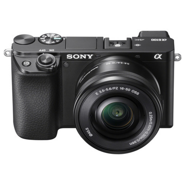 Sony a6100 24.2MP Mirrorless Digital Camera w/16-50mm Lens + Bag + 64GB Memory Card + Tripod