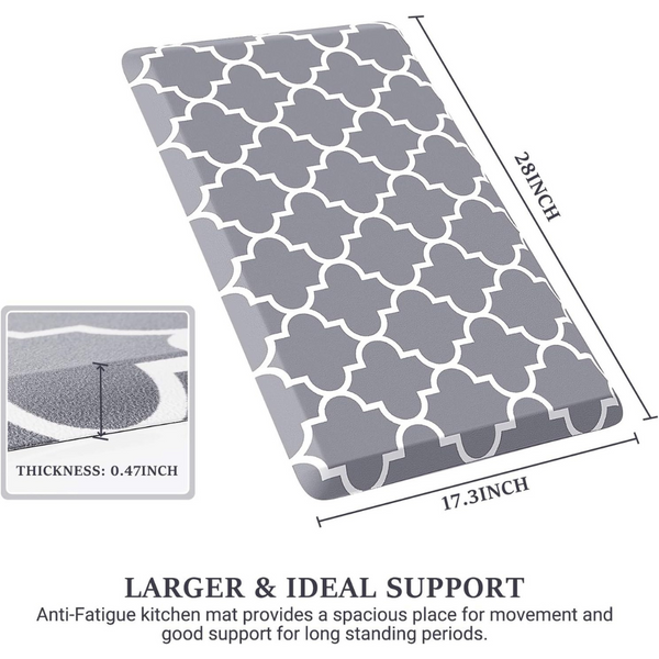 17.3"x 28" Waterproof Cushioned Anti-Fatigue Kitchen Mat