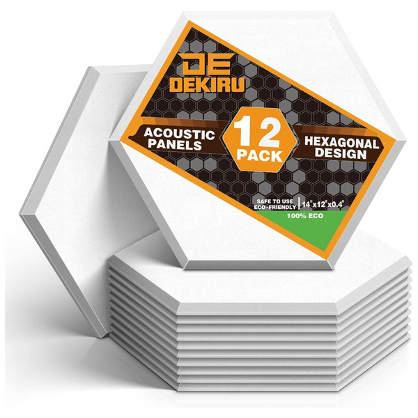 12 Pack High Density Acoustic Panels Sound Proof Padding