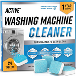 24-Pack Active Washing Machine Cleaner Deep Cleaning Tablets