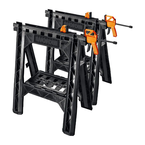 WORX WX065 Clamping DIY Versatile Sawhorses With Bar Clamps