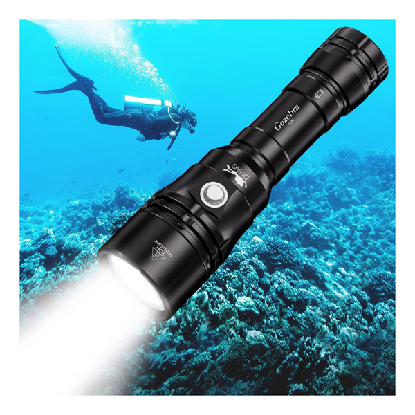 GoZebra D20 3200 Lumen Underwater Waterproof Rechargeable Diving Lights
