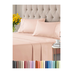 4 Piece Hotel Luxury Wrinkle Free Twin Bed Sheets Set