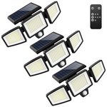 3-Pack Tuffenough 210 LED 2500LM Solar Outdoor Security Lights