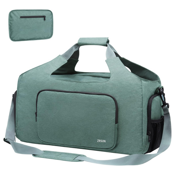 Foldable Lightweight Gym Sports Duffle Bag With Shoes Compartment