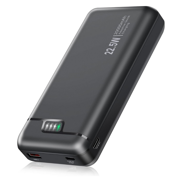 YPWA 20000mah Power Bank With 22.5W USB C In & Out Fast Charging Battery