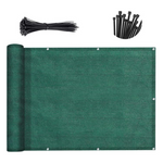 Sunny Guard 3" x 16" Dark Green Balcony Privacy Screen Fence