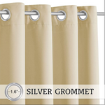 Outdoor 52" x 84" Waterproof & Weatherproof Blackout Curtains