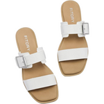 Fitory Women's Fashion Square Open Toe Flat Sandals (3 Colors)