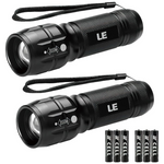 2-Pack Lighting Ever LED High Lumens Flashlight