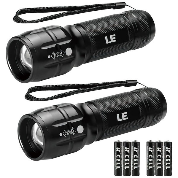 2-Pack Lighting Ever LED High Lumens Flashlight