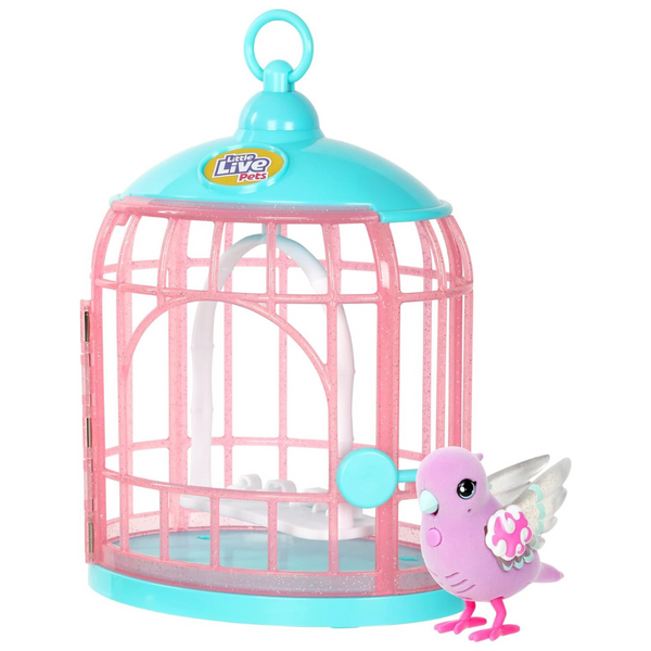 Little Live Pets – Lil’ Bird & Bird Cage: Polly Pearl, New Light Up Wings With 20 + Sounds, And Reacts To Touch