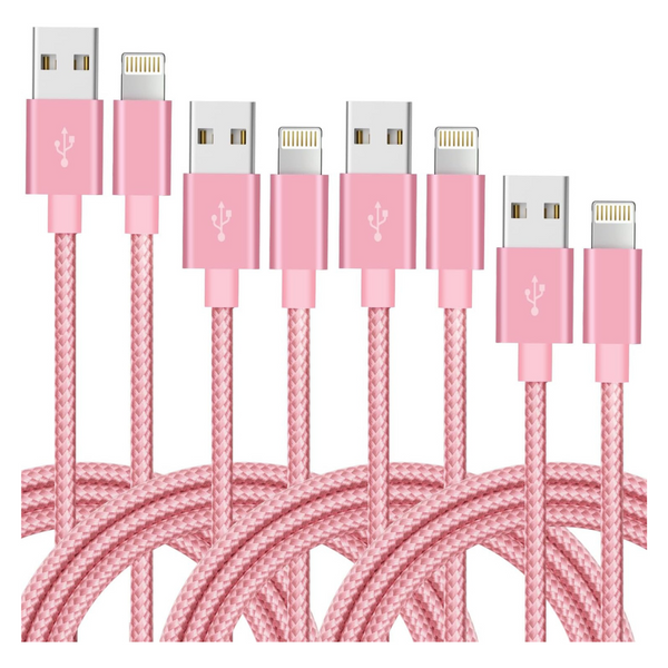 IDISON MFi Certified Nylon Braided IPhone Chargers 4Pack(3/6/6/10FT)