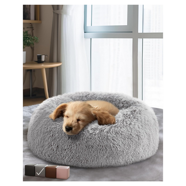OhGeni 20" Waterproof Calming Donut Dog And Cat Bed