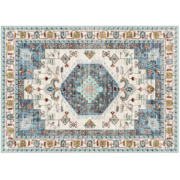 5x7 Large Non Slip Washable Bohemian Vintage Carpets