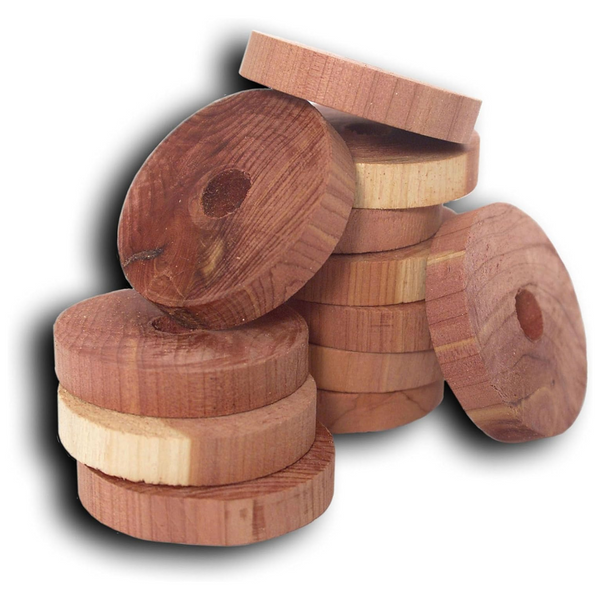 Household Essentials Cedar Fresh Red Cedar Wood Rings For Hangers (Set Of 20)