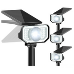 4-Pack Solar LED Waterproof Spot Lights With Detachable Lens