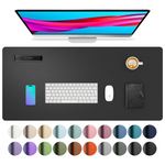 Aothia 31.5" x 15.7" Non-Slip PU Leather Desk Pad Protector (Various)