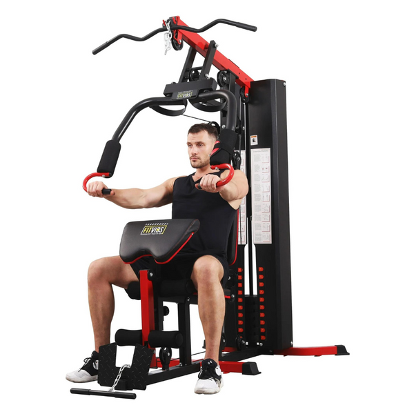 Fitvids Home Gym Workout Station (330lb Resistance, 122.5lb Weight Stack)