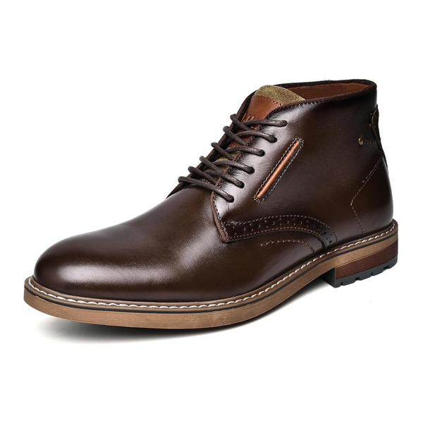Men's Mid-Top Chukka Khaki Leather Oxford Ankle Boot (Various)