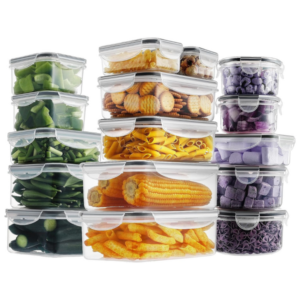 32-Pieces Homberking Food Storage Containers Set With Snap Lids
