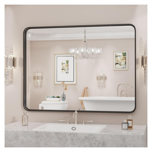 30x40 Inch Rectangle Vanity Framed Mirror For Wall