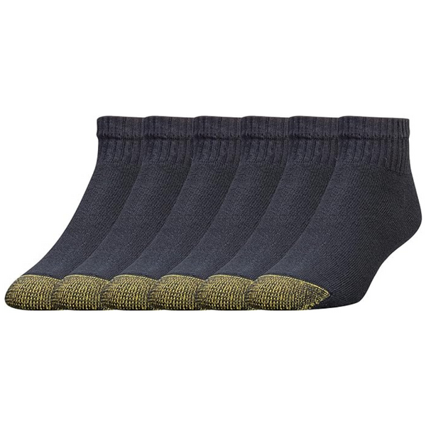 GOLDTOE Men’s Cotton Ankle Athletic Socks (6 Pairs)