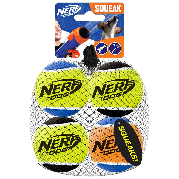 4-Pack Nerf Dog 2.5" Squeak Tennis Ball