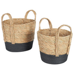 2-Set Mainstays Seagrass & Paper Rope Baskets
