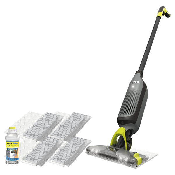 Shark VACMOP Pro Cordless Hard Floor Vacuum Mop With On-Demand Spray And Headlights, Includes 4 Disposable VACMOP Pads And a 12Oz VACMOP Solution