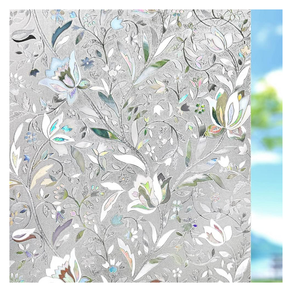 Kromapolis Non-Adhesive No-Glue 17.5 x 78.7" Window Privacy Film