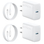 2-Pack Anker 25W 5ft USB-C Super Fast Charger With USBC Cable