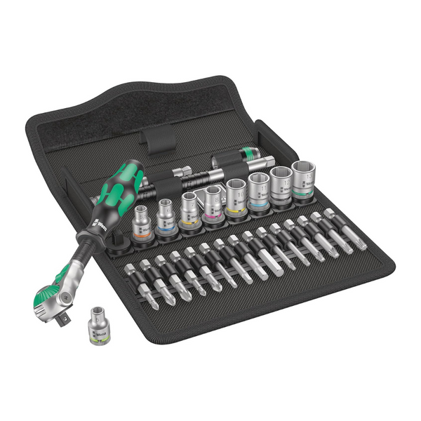 28-Piece Wera 8100 SA 6 Zyklop Metric Speed Ratchet Set