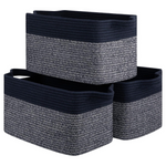 3-Pack Sixdove Woven Cotton Rope Decorative Storage Baskets (Various)