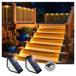 2-Pack Waterproof 24-LED Solar Step Lights