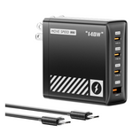 Move Speed 140W 4-Port Foldable Wall Charger With 240W USB-C Cable