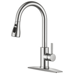 Forious Stainless Steel High Arc Single Handle Kitchen Sink Faucet