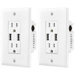 2-Pack Insignia 2-Outlet In-Wall Outlet With 2 USB Ports