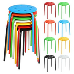 8-Pack Classroom Stackable Sturdy Round Stools
