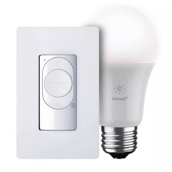 GE CYNC Reveal Smart Light Bulb W/ Smart Wire-Free Dimmer Switch Bundle
